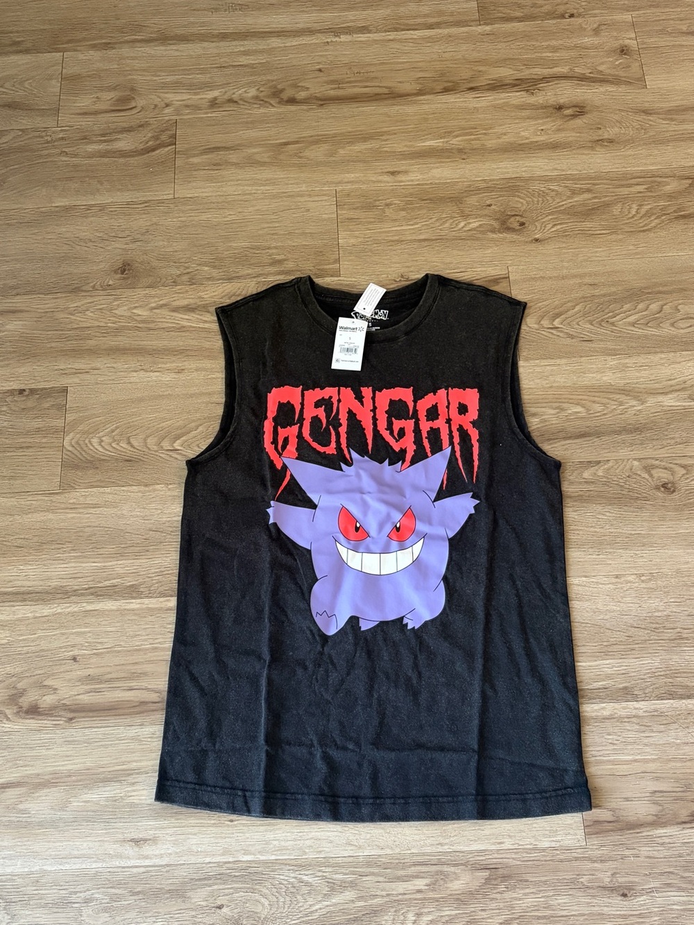 Pokemon Black Tank Top with Purple Gengar and Red Logo